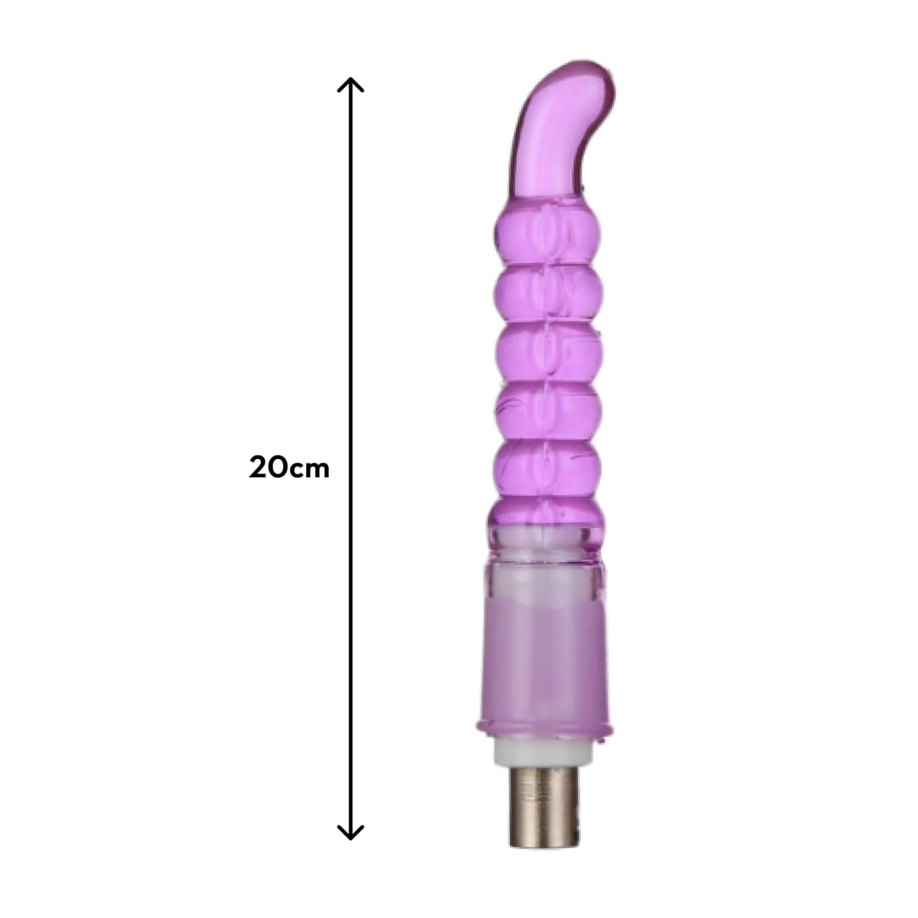 Fuck Me Harder Sex Machine Attachment 1 Ripple Dildo showing wave-pattern ridges along the shaft
