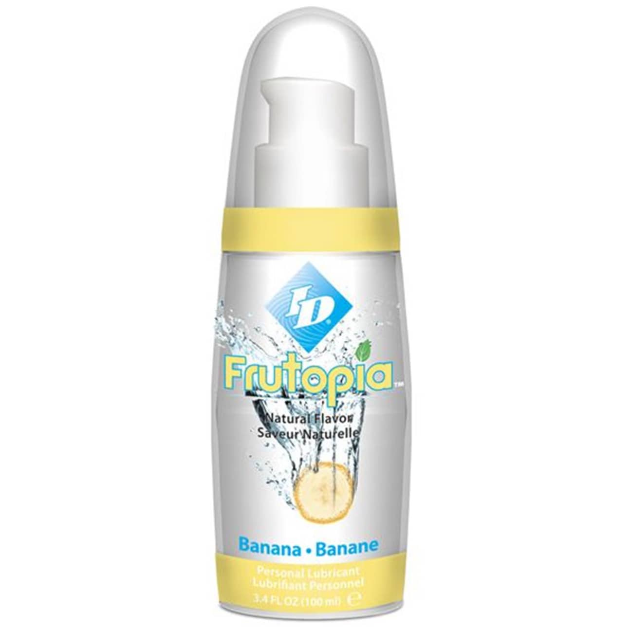 ID Frutopia Pump Banana 100ml bottle standing upright