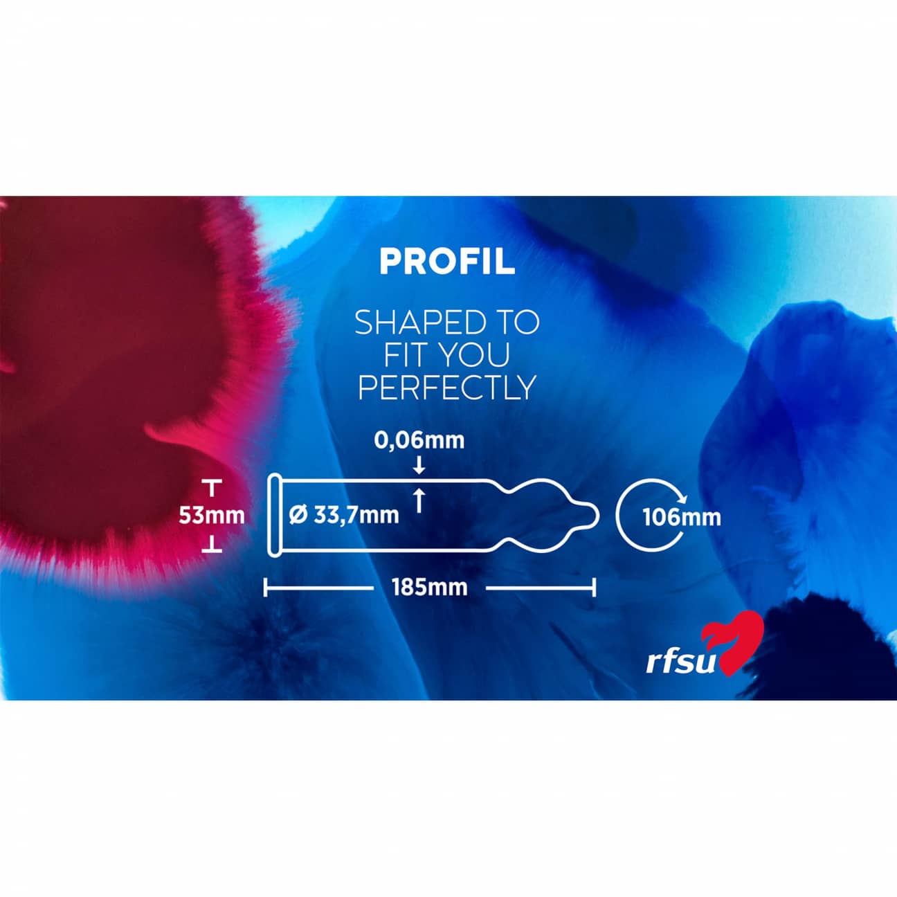 RFSU Profil condom packaging back with product information