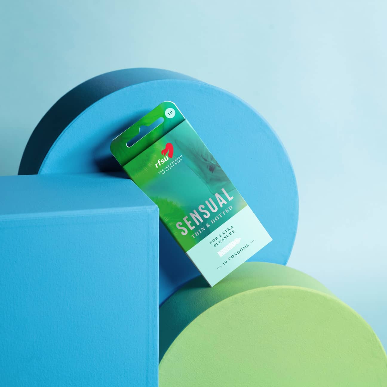 RFSU Sensual 10-pack condoms side view