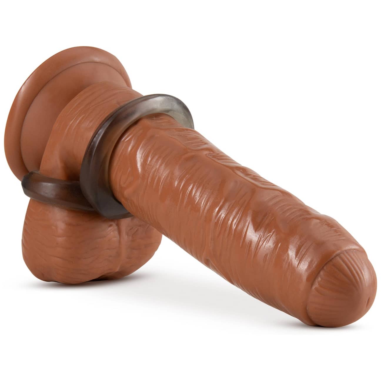 Stay Hard Cock Ring and Ball Strap Black – angle view