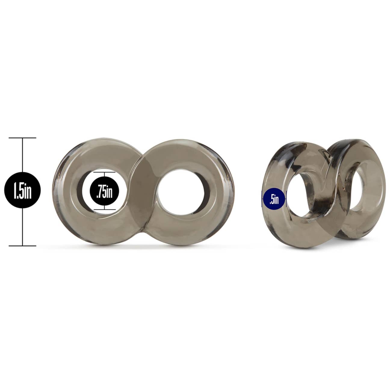 Stay Hard Cock Ring and Ball Strap Black – side view