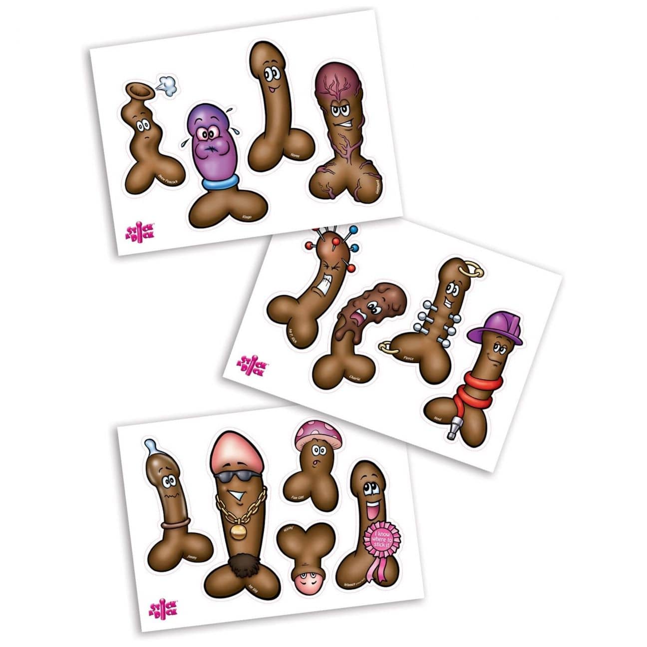 Stick A Dick Stud reusable penis stickers