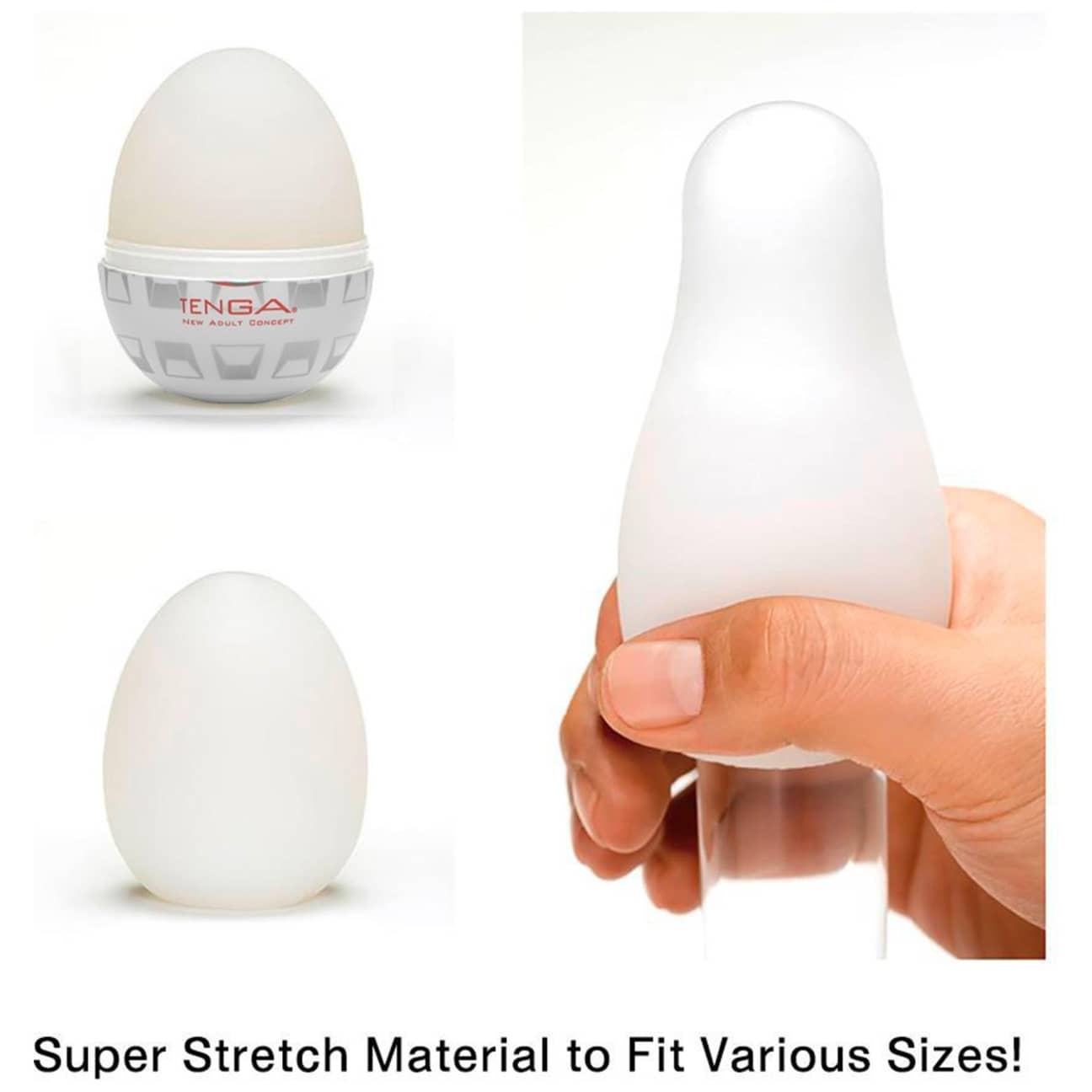 Tenga Egg Boxy with included lube sachet